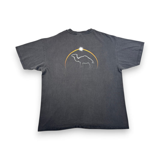 90s CAMEL ポケットT Tシャツ ポケT フェード 黒 HANES XL キャメル タバコ 企業T ラクダ co-u-2505-036