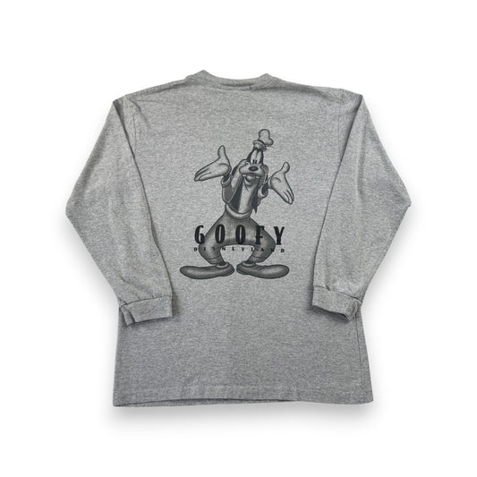 90s 00s ディズニー USA製 グーフィー 長袖 ロンT Tシャツ goofy グレー disney M d-u-2505-011