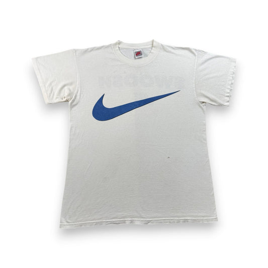 90s ナイキ NIKE Tシャツ swoosh ロゴ 白 銀タグ USA製 シングルステッチ フェード 2603-0094