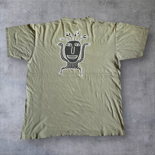 90s ビッグヘッド BIGHED new orleans カーキ ONEITA XL 95年 a-u-2505-003