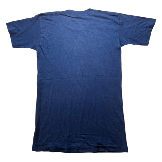 80s 90s Michelangelo ミケランジェロ アダムの創造 アートT ネイビー a-u-2505-045