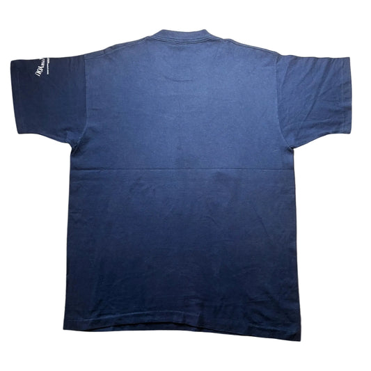 90sb Crazy For You ミュージカルT フルーツオブザルーム USA製 XL ネイビー a-u-2505-041