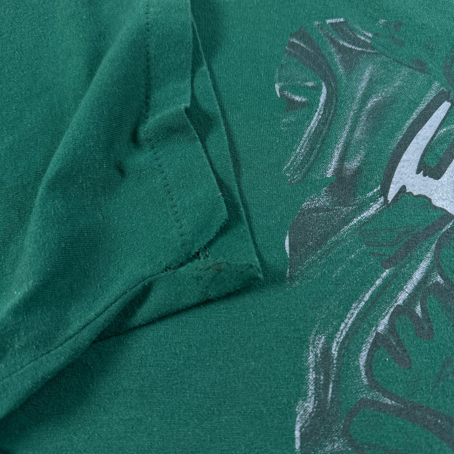 90s カレッジT ルイジアナ州立大学 フォルクスワーゲン FIJI bus trip ONEITA XL 深緑 louisiana state univ Tシャツ シングルステッチ USA co-u-2505-012