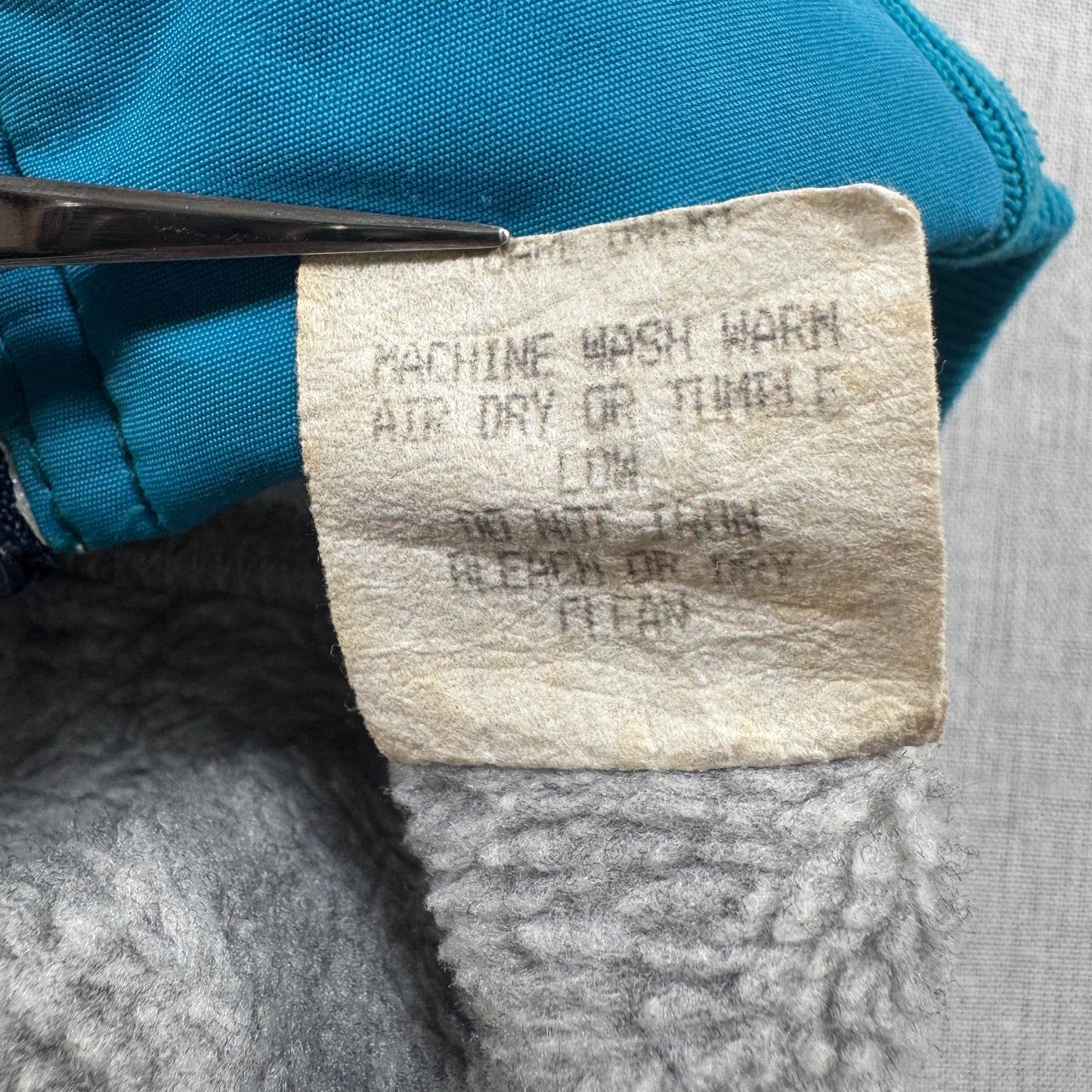 80s USA製 patagonia シェルドシンチラ 三角タグ 水色 ターコイズ ja-u-2505-055