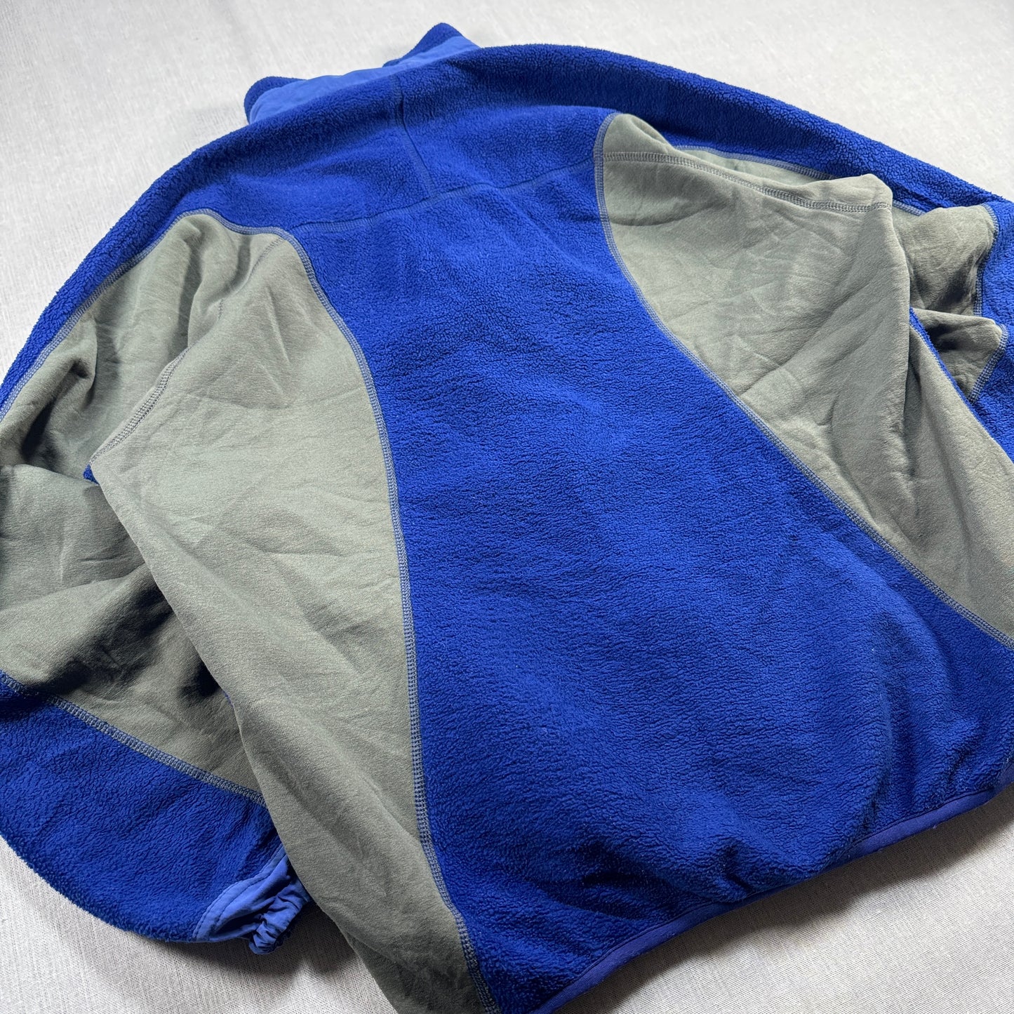 90s USA製 パタゴニア パーシャルエクリプス フルジップフリース L 青 ja-u-2505-057