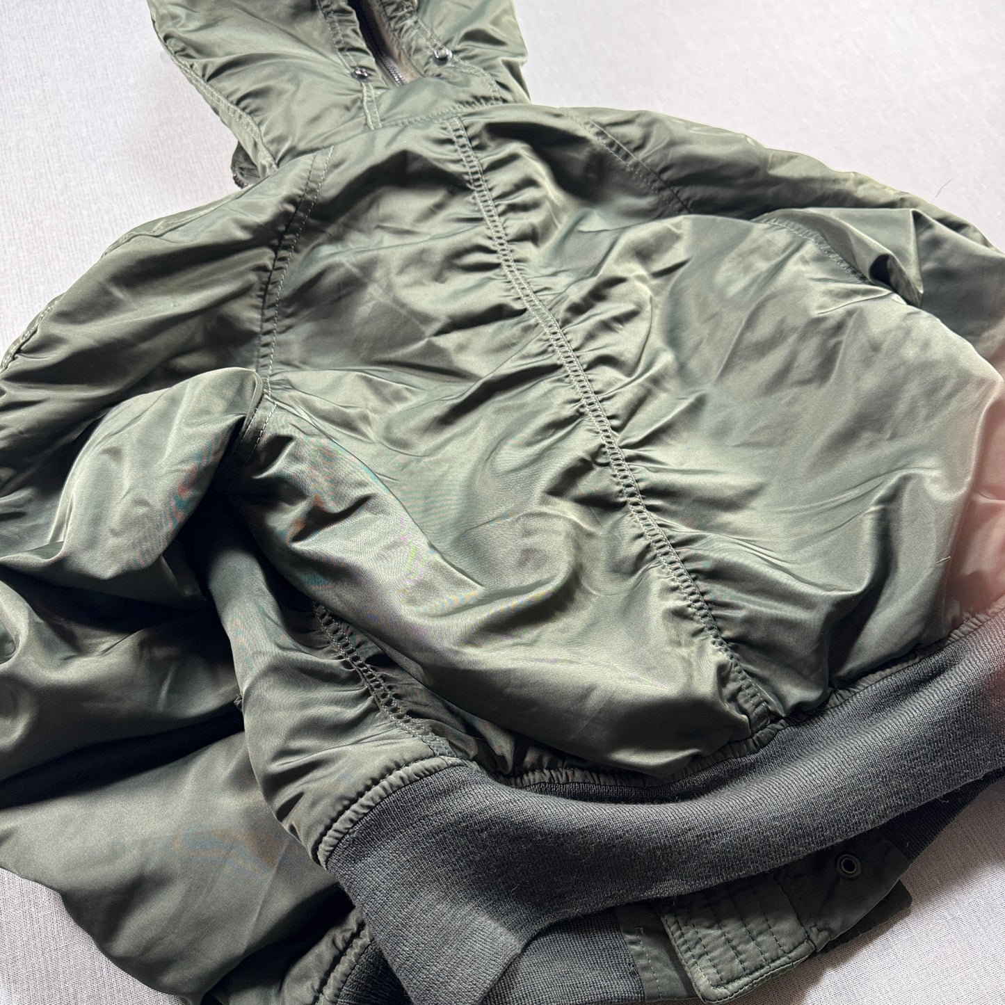 80s 米軍実物 アルファ N-2B フライトジャケット USA製 カーキ SCOVILL ja-u-2505-059