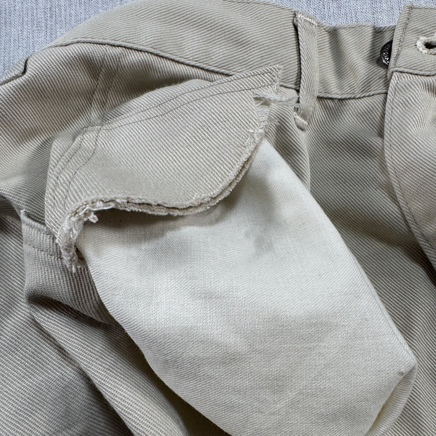 60s 70s levisスタプレ bigE ボタン裏M オフホワイト pa-00014