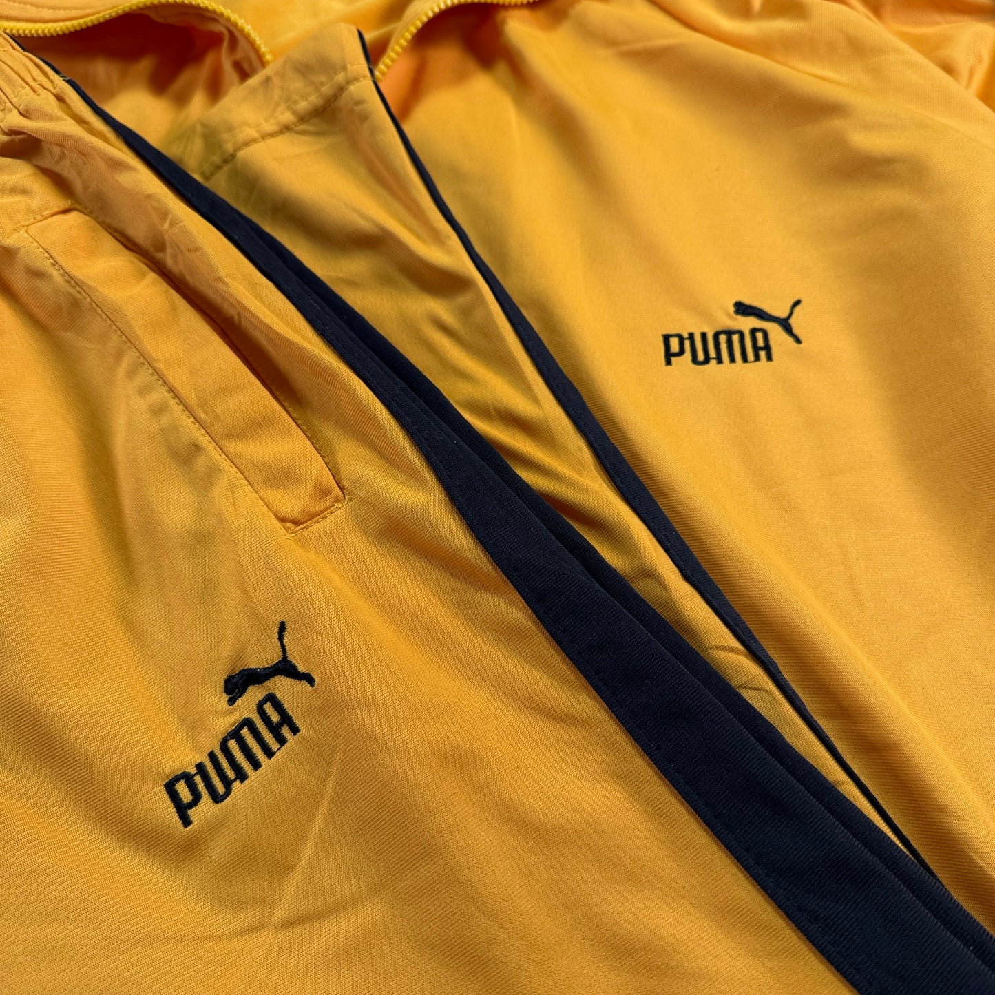 90s PUMA プーマ セットアップ トラックジャケット イエロー 上下セット pa-00004