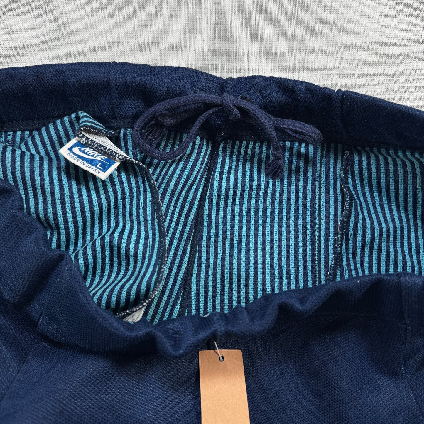 80s ナイキ NIKE トラックパンツ ネイビー L 日本製 pa-00001