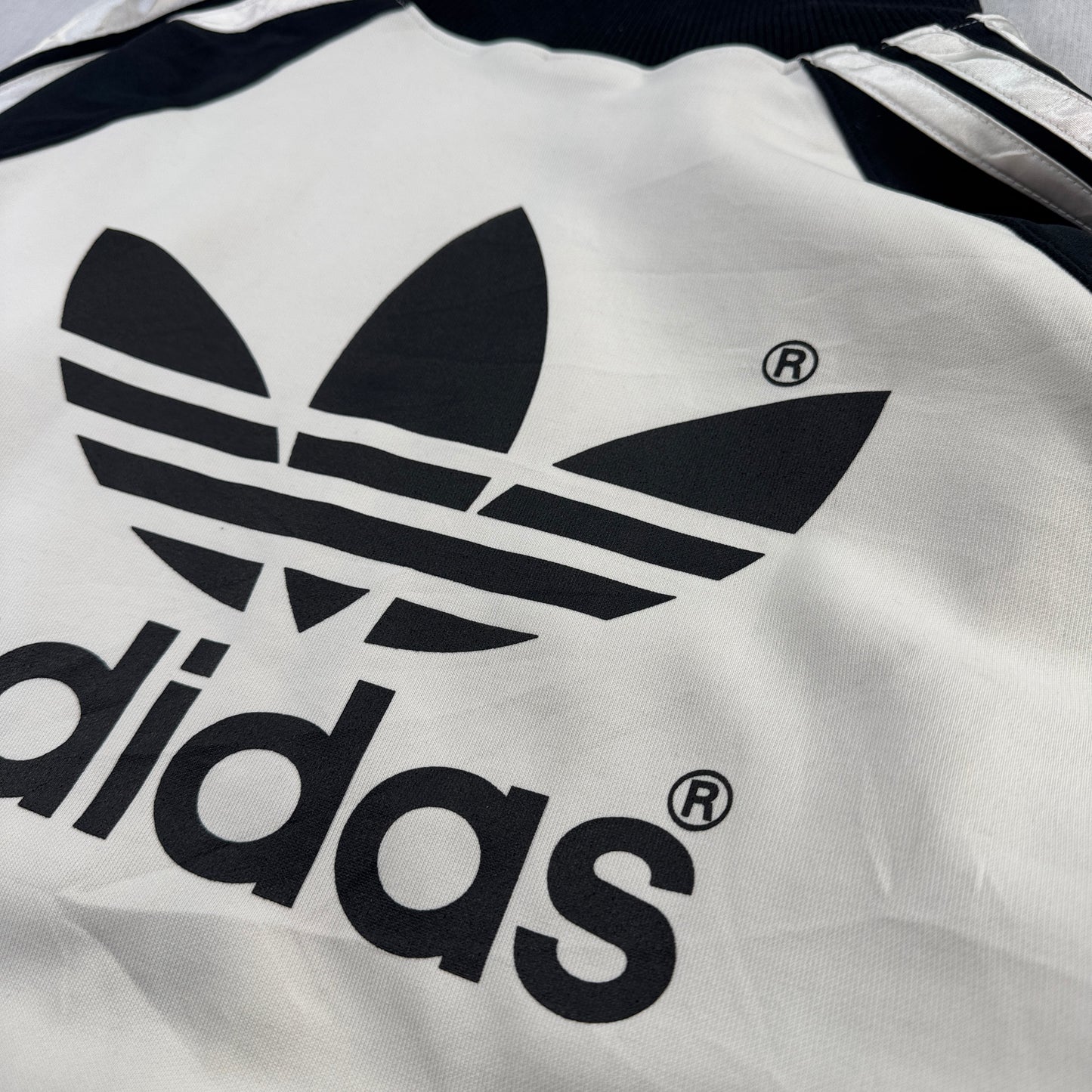 80s 90s アディダス adidas トラックジャケット パンダ 白 黒 L ad-u-2505-056