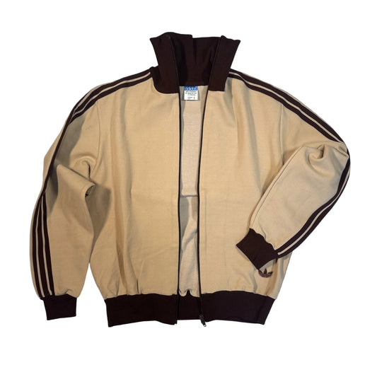 70s adidas トラックジャケット ベージュ デサント 西ドイツ製 1号 ad-t-2505-009