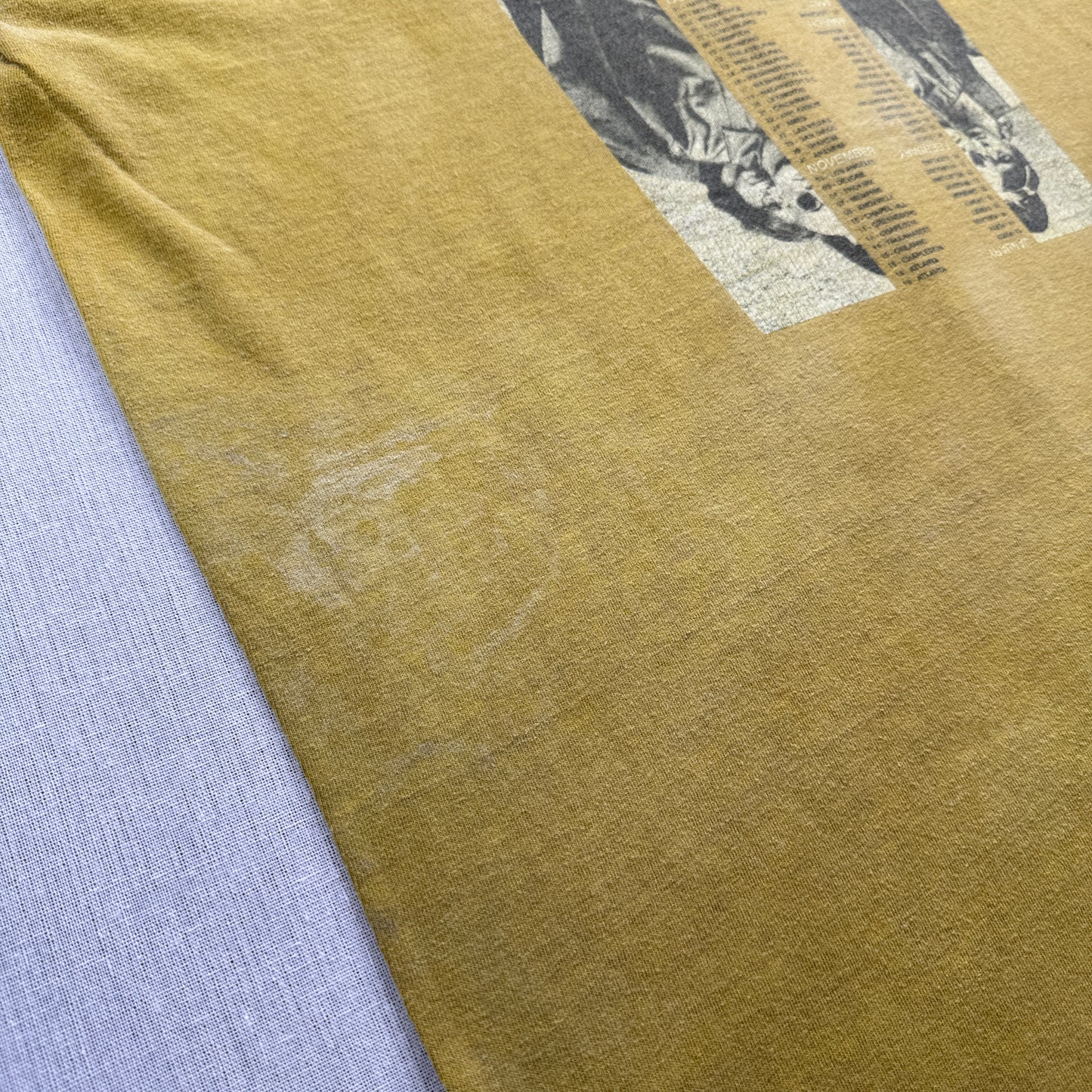 90s R.E.M 1995 REM バンドT Tシャツ パンク オルタナ ロック マスタード シングルステッチ ツアー TOUR ba-t-2505-031