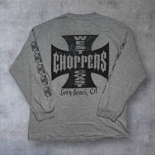 West Coast Choppers ウエストコーストチョッパーズ 長袖 グレー XL co-t-2505-016