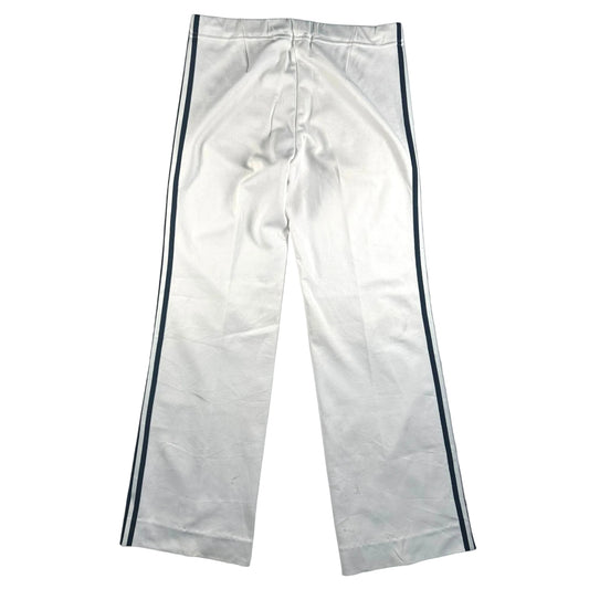 80s adidas トラックパンツ ホワイト デサント製 ad-u-2505-017