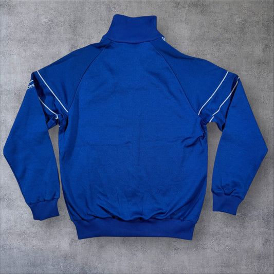 70s-80s adidas トラックジャケット ブルー デサント 西ドイツ製 ad-u-2505-003