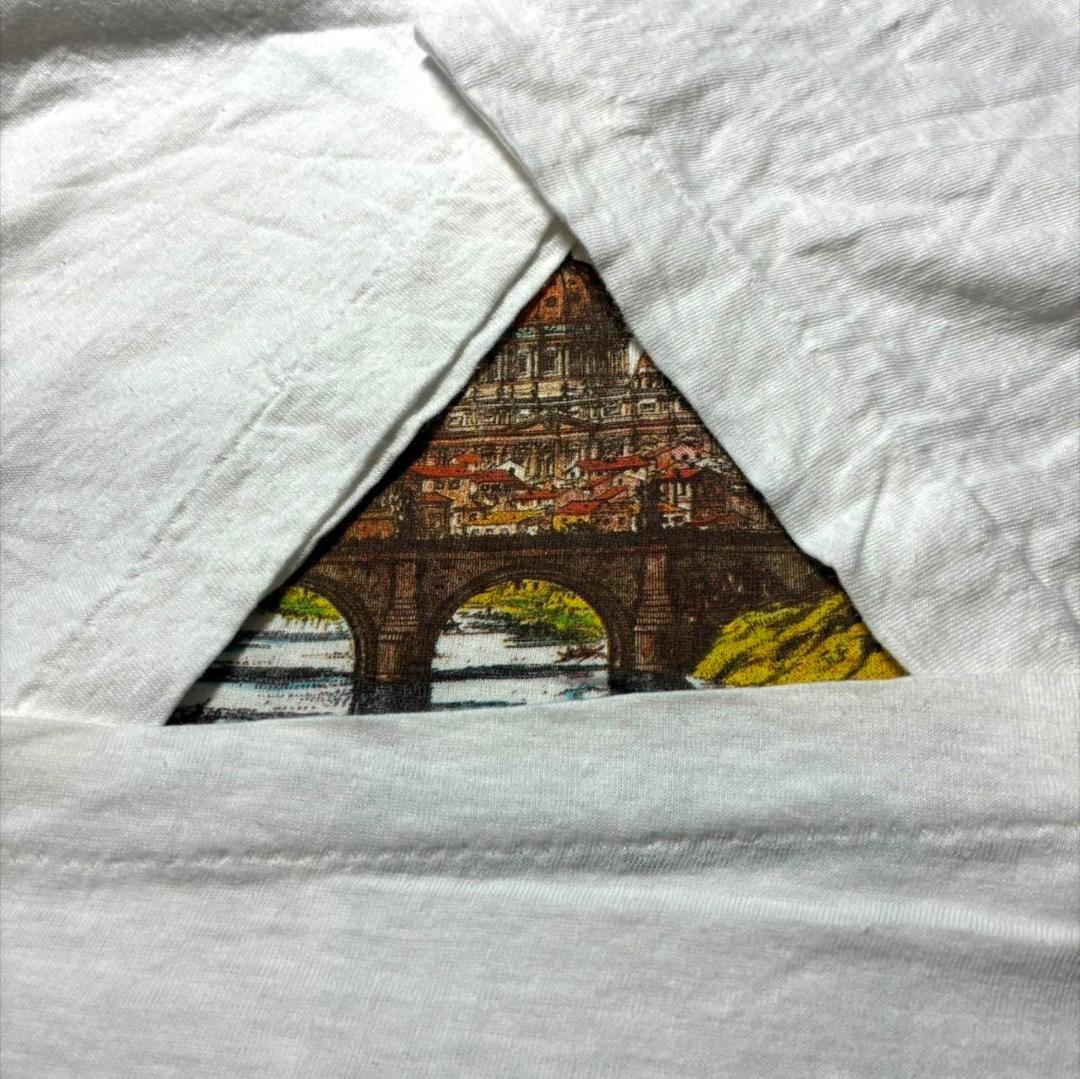 90s イタリア ローマ ROMA スーベニアT ホワイト L a-u-2505-078