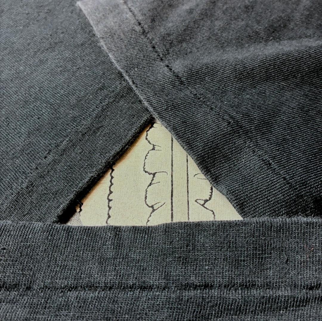 80s タキシード 騙し絵 アートT Hanes USA製 ブラック XL a-u-2505-086