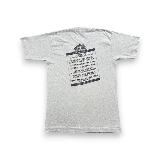 90s アートT Tシャツ USA製 グレー o-000027
