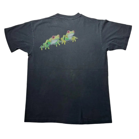 80s national wildlife federation カエル アニマルT Hane USA製 ブラック L a-u-2505-077