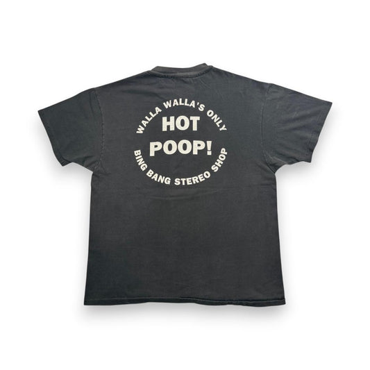 90s HOT POOP Tシャツ レコード バンドT 黒 ba-u-2505-076
