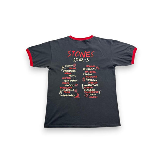 ローリングストーンズ Tシャツ リンガー 黒 赤 USA製 L ba-t-2505-017