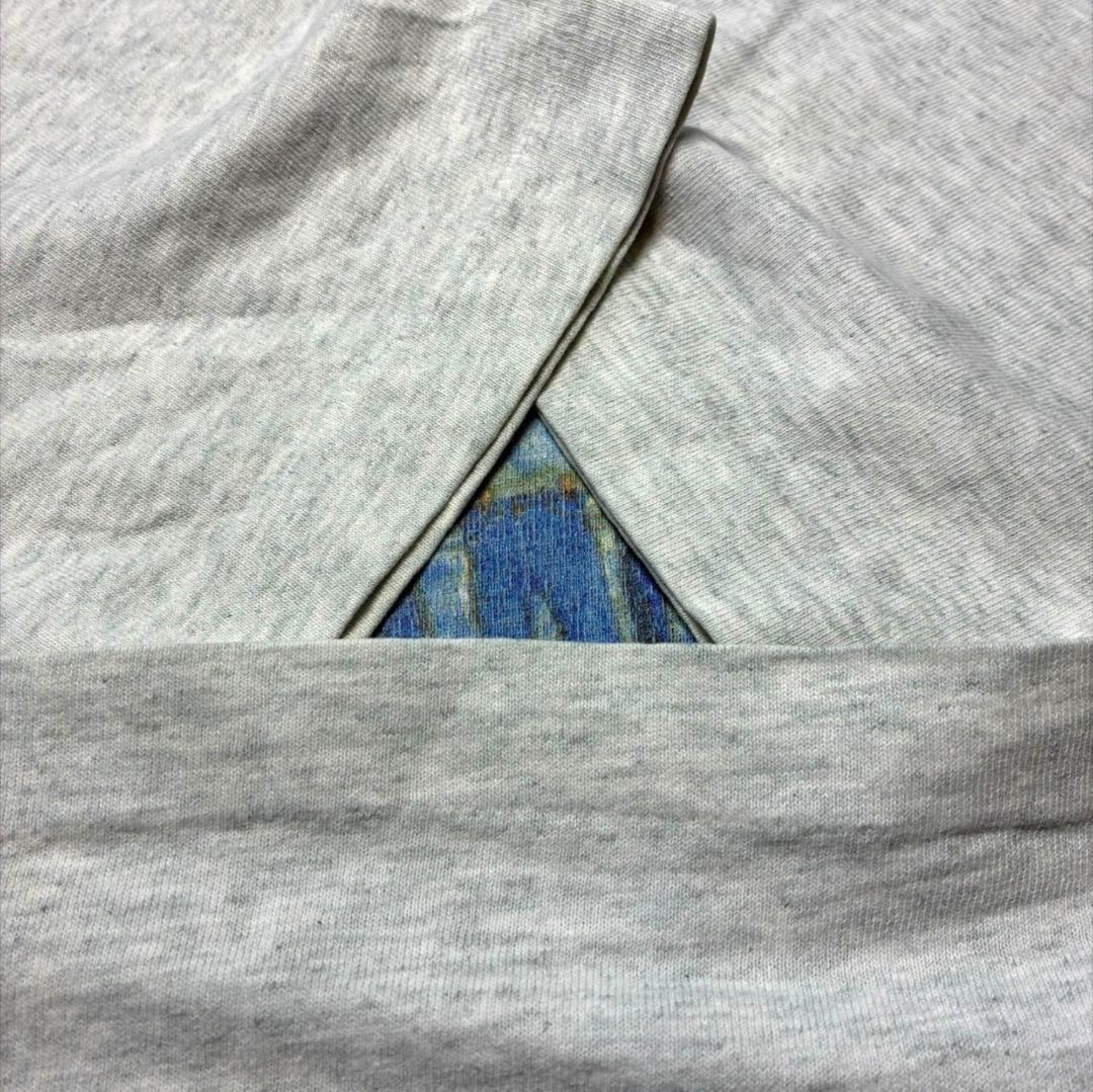 80s 90s デニム ジーンズ アートT フルーツオブザルーム USA製 グレー M a-u-2505-088