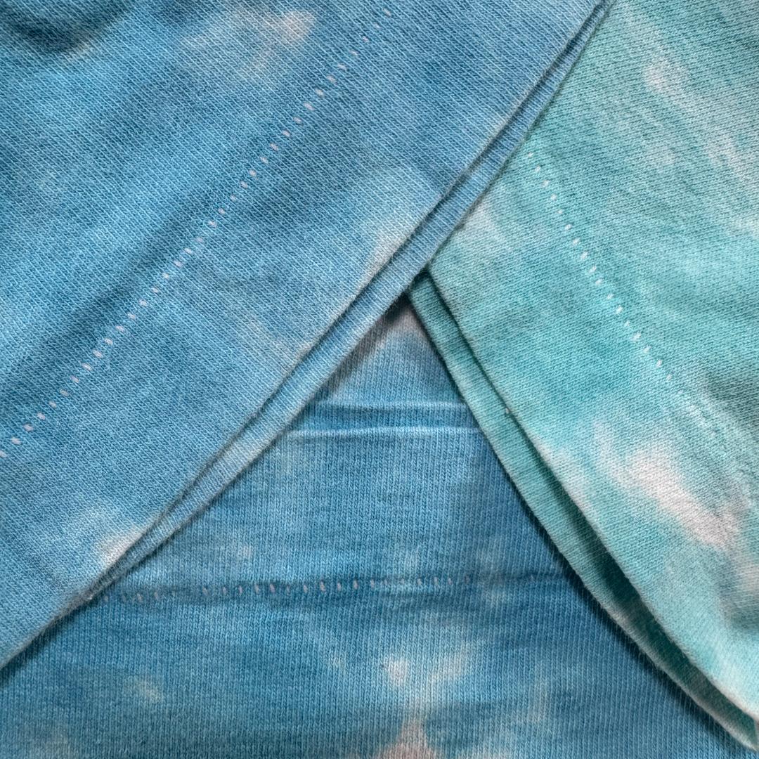 90s Tシャツ イルカ タイダイ Liquid Blue ブルー a-t-2505-007