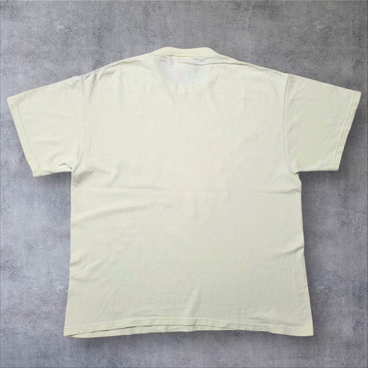 90s 00s Tシャツ アートT チンパンジー 花 猿 a-000046