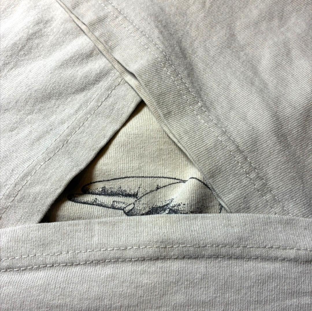 90s 手話 The american sign alphabet アートT ギルダン カナダ製 ベージュ XL a-u-2505-072