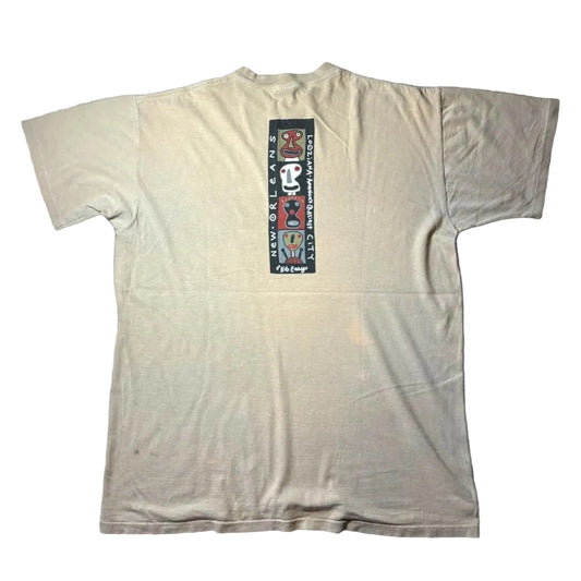 90s BIGHED ビッグヘッド アートT ONEITA ベージュ XL a-u-2505-087