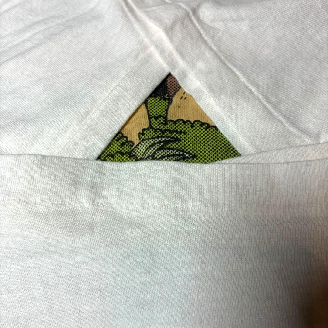 80s ゲイリーラーソン The Far Side アートT Hanes USA製 ホワイト L a-u-2505-076