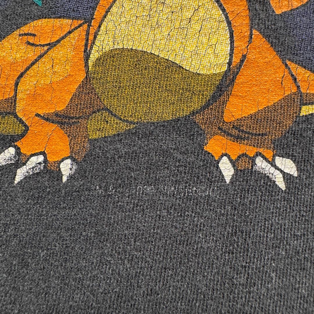 90s ポケモン リザードン Tシャツ 1999 黒 ch-t-2505-004