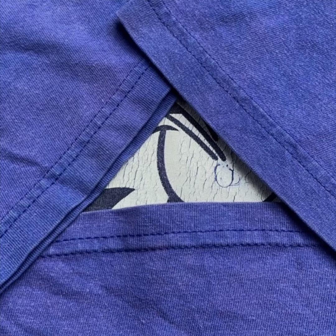 00s Tシャツ hanes ブルー beefy-t L ch-000042