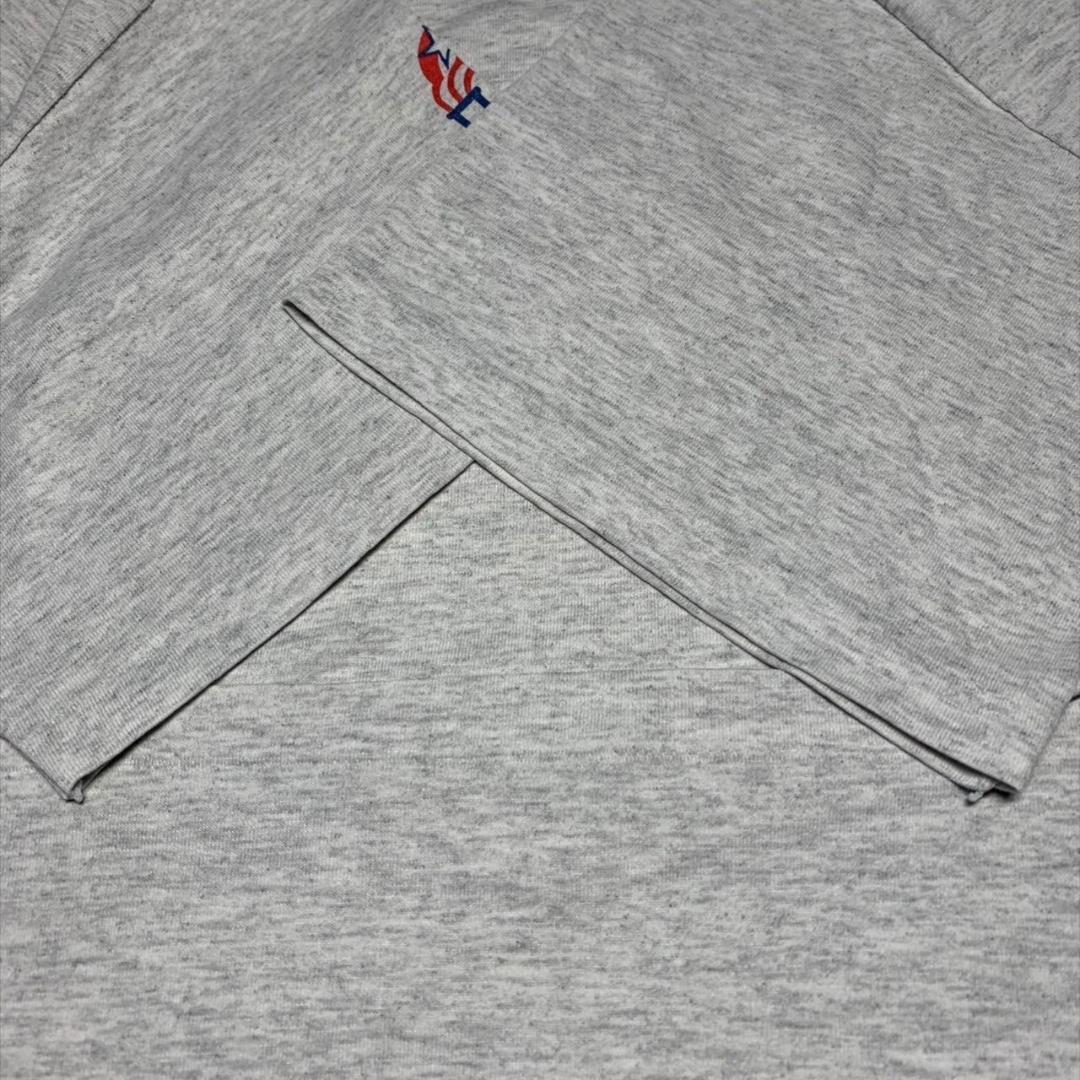 90s USA製 科学 アート Hanes L グレー o-000014