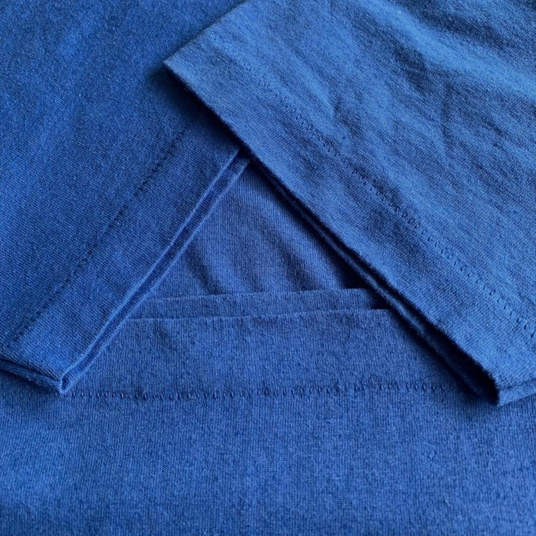 90s シングルステッチ USA製 企業T Tシャツ XL 青 o-000018