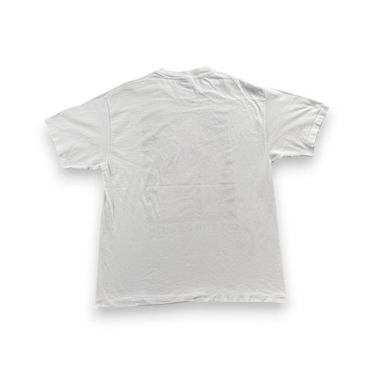 90s Human i tee インディアン USA製 アートT 白 a-u-2505-067