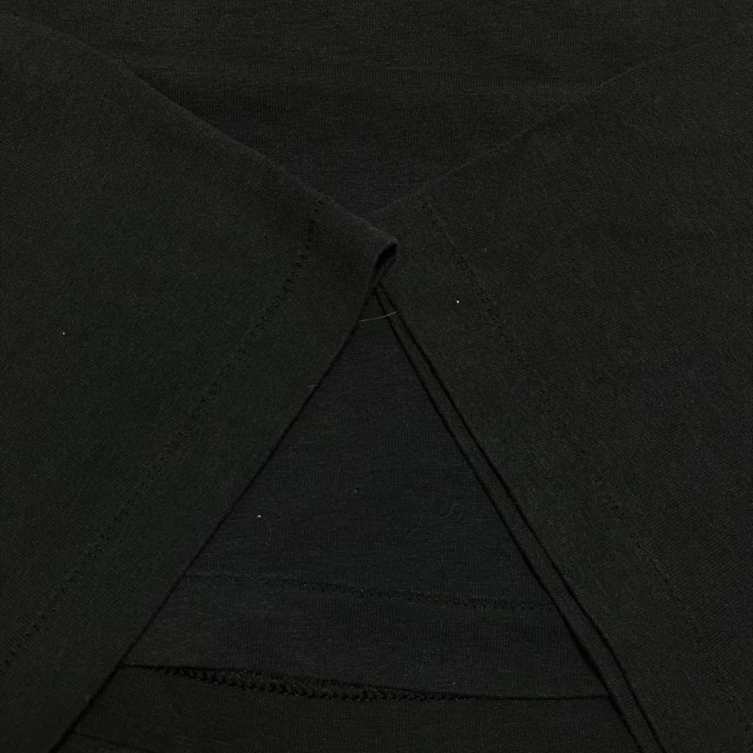 80s 90s ロケット 企業 Hanes 黒 L XL co-000053