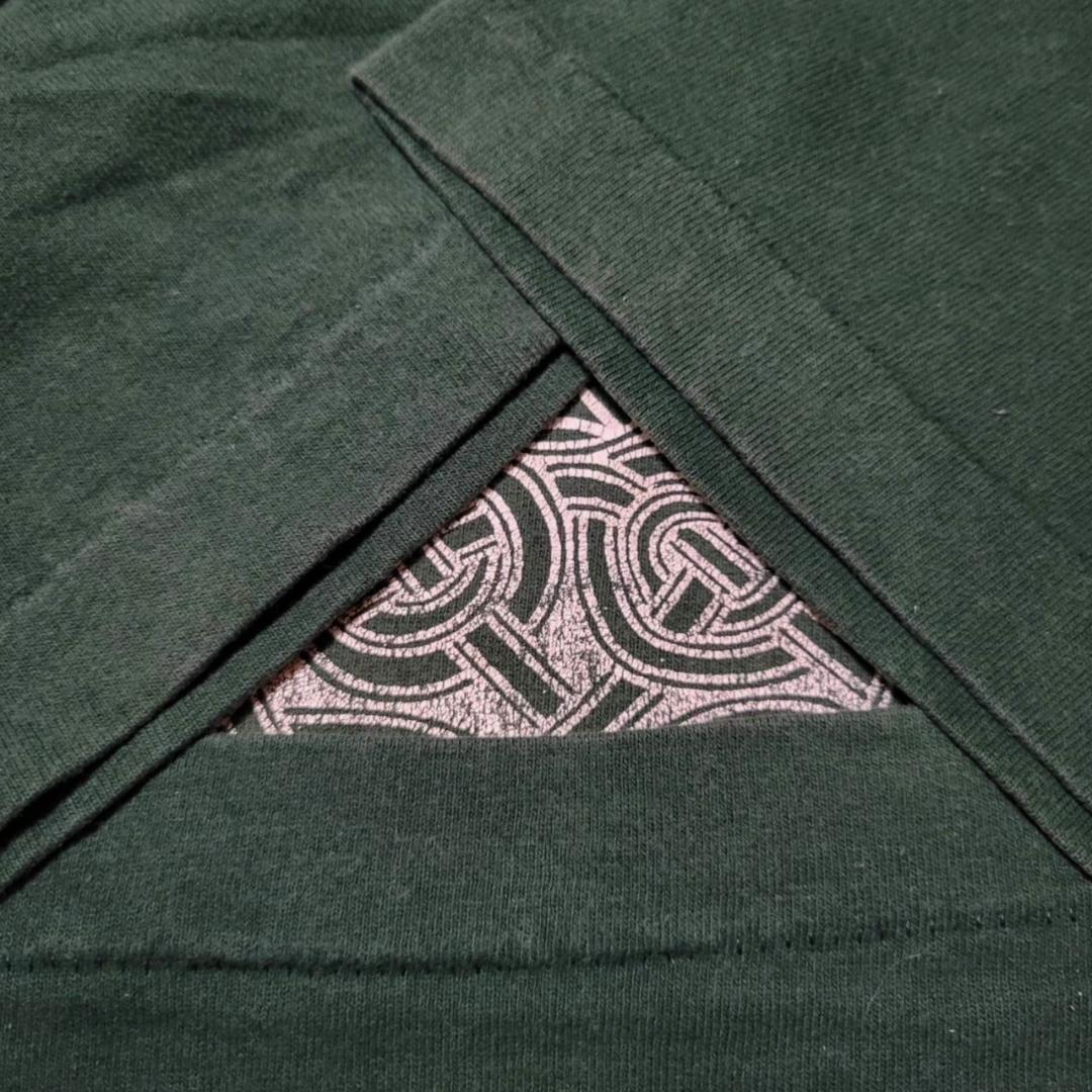 90s USA製 ケルト柄 グリーン L シングルステッチ a-000039