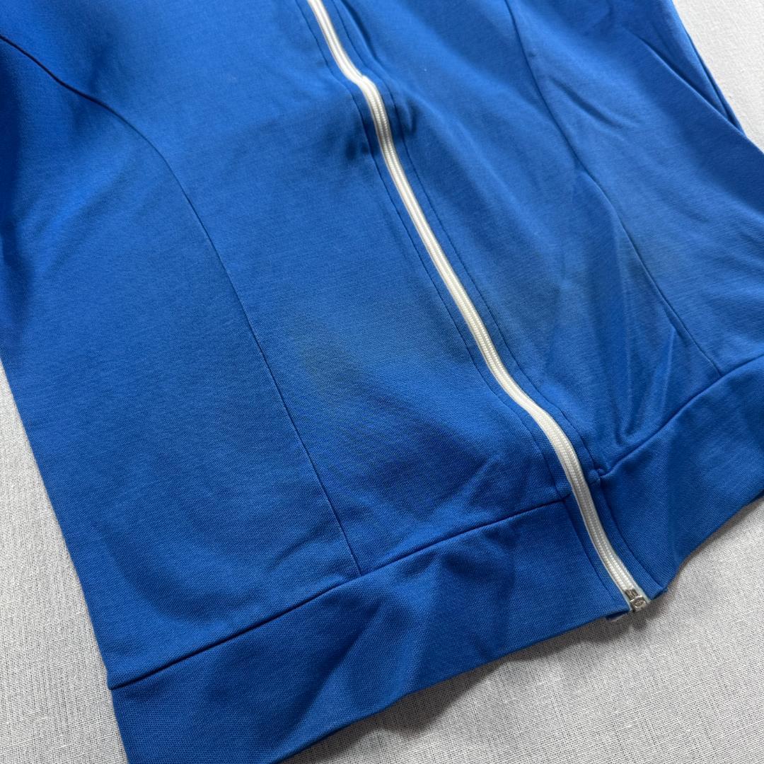 90s adidas アディダス トラックジャケット ブルー トレフォイルロゴ ja-2603-038
