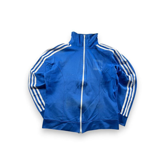 90s adidas アディダス トラックジャケット ブルー トレフォイルロゴ ja-2603-038