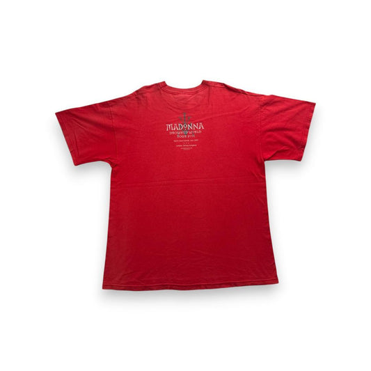 00s マドンナ Tシャツ ツアー MADONNA 赤 XL バンド ba-u-2505-089
