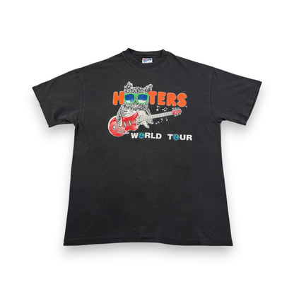 90s Hooters world tour Tシャツ フーターズ 黒 Hanes USA製 L シングルステッチ セカオワ 深瀬 co-t-2505-006