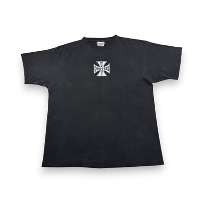00s WEST COAST CHOPPERS Tシャツ アイアンクロス ウエストコーストチョッパーズ バイク 黒 2XL co-t-2505-010