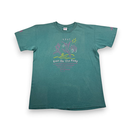 90s アートT Tシャツ マラソン ペプシ ミズノ anvil XL 緑 PEPSI 1997 co-u-2505-003