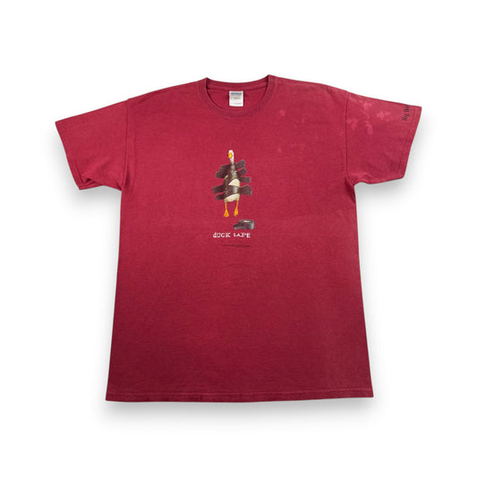 00s アートT Tシャツ アヒル duck tape WILL BULLAS 赤 co-u-2505-005