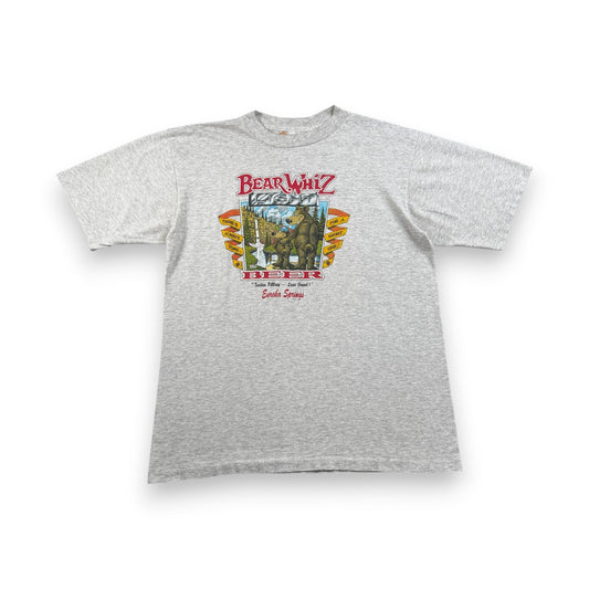 90s 企業T Tシャツ ビール BEAR WHIZ BEER グレー XL USA製 シングルステッチ co-u-2505-011