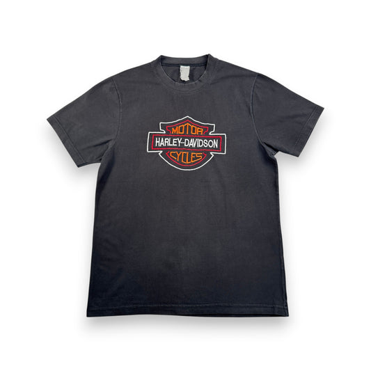 ハーレーダビットソン Tシャツ 刺繍 HARLEY DAVIDSON 黒 co-u-2505-015