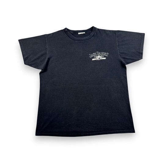 80s 90s ジャックダニエル Jack Daniel's Tシャツ 企業T ウイスキー 黒 シングルステッチ co-u-2505-019