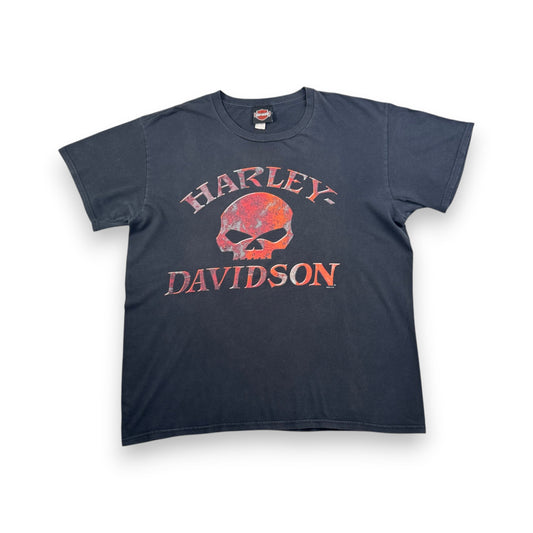 00s ハーレーダビッドソン Tシャツ スカル 黒 エルパソ テキサス バイク harley co-u-2505-027