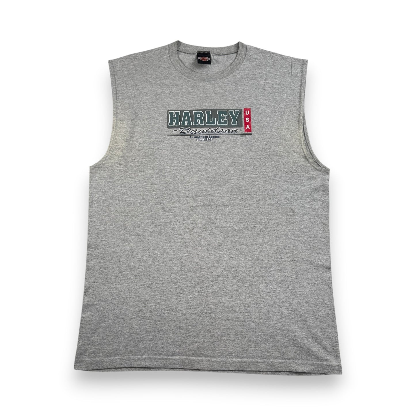 90s ハーレーダビッドソン USA製 Tシャツ タンクトップ ノースリーブ バイク harley co-u-2505-028